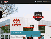 Tablet Screenshot of hoovertoyota.com